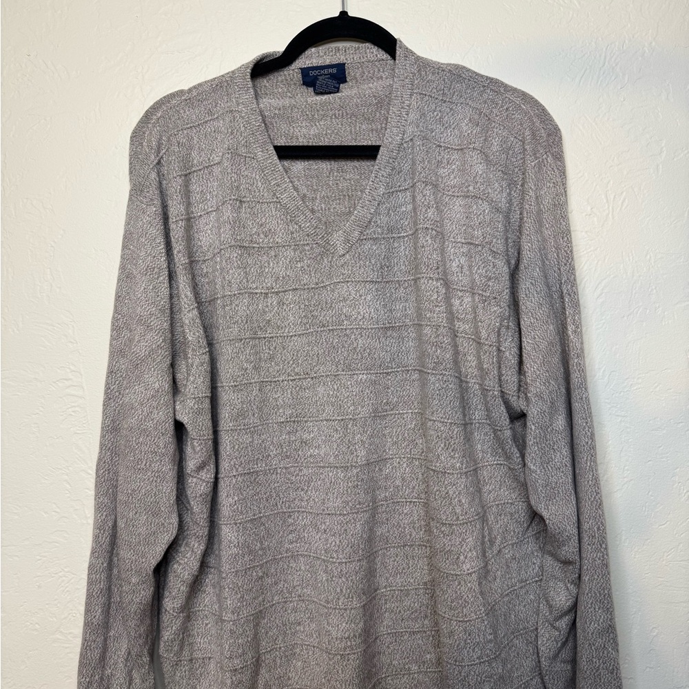 Tan V-Neck Sweater for Men